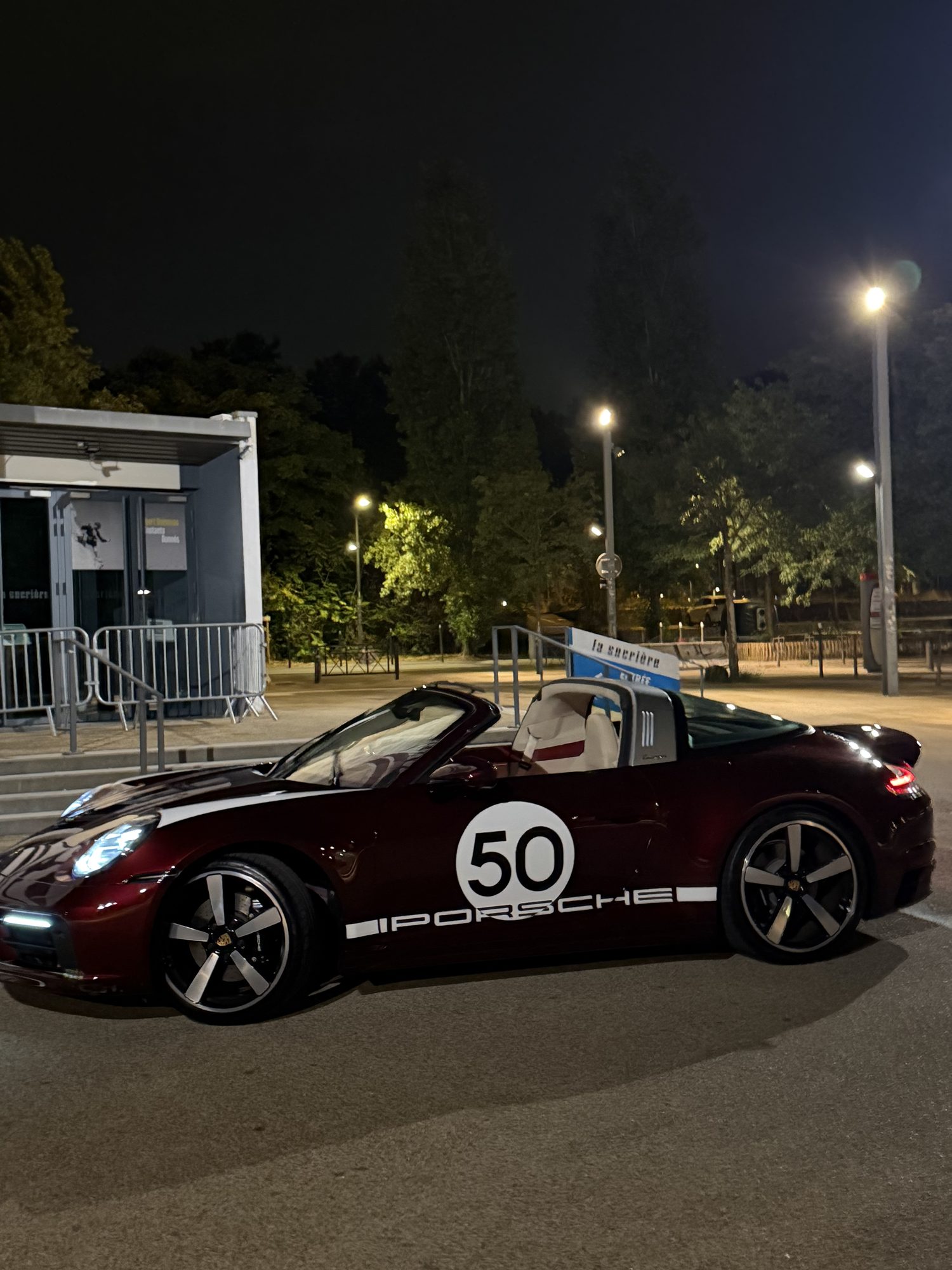 Porsche 911 Targa 4S Heritage de nuit, après protection